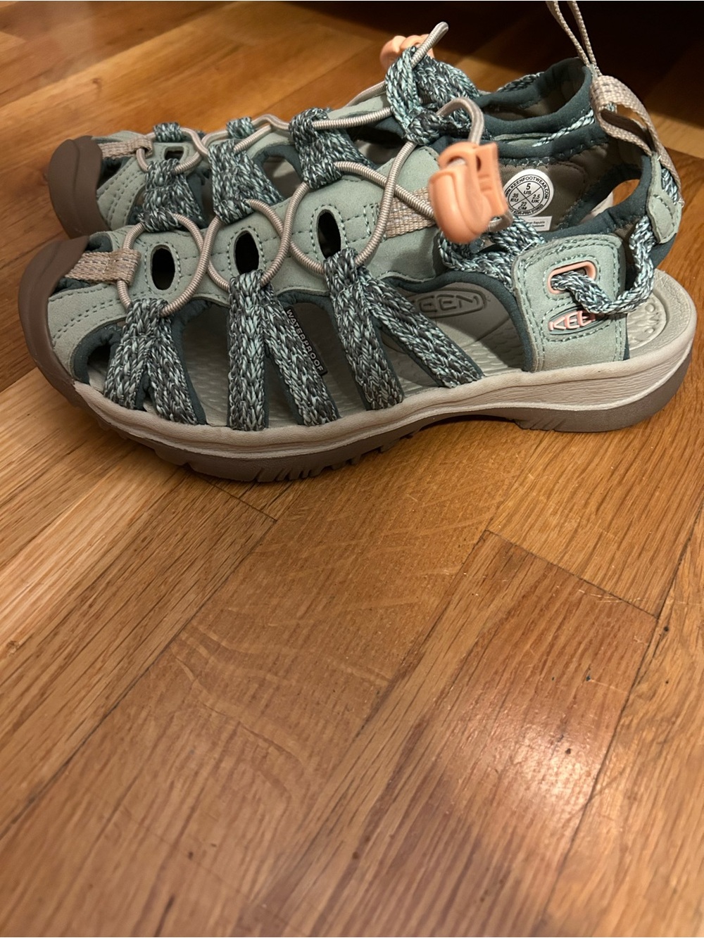Women’s Keen Teal Blue and Taupe Outdoor Waterproof Sandals size 5 - Picture 5 of 13